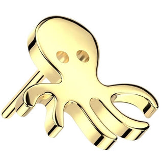 Solid Gold 14 Carat top octopus Push-In