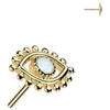 14 Karat Gold Aufsatz Opal Auge Push-In