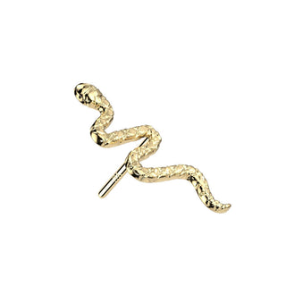 Solid Gold 14 Carat Top Snake Push-In