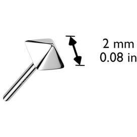 Solid Gold 14 Carat top small pyramid Push-In