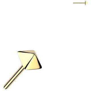 Or 14kt Embout Embout petite pyramide Enfoncer