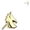 Or 14kt Embout Embout licorne Enfoncer