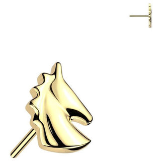 14 Karat Gold Top Einhorn Push-In