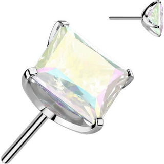 Titanium Top top square zirconia prong setting Push-In