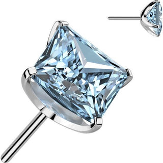 Titanium Top top square zirconia prong setting Push-In