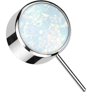 Titanium Top top ball opal bezel setting Push-In