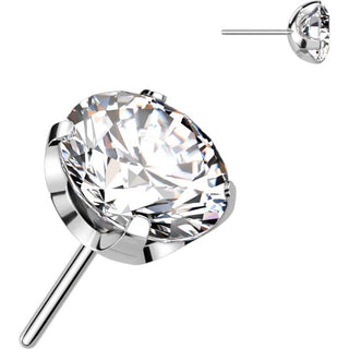 Titanium Top top round zirconia claw setting Push-In
