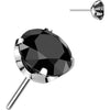 Titanium Top top round zirconia claw setting Push-In