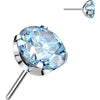 Titanium Top top round zirconia claw setting Push-In