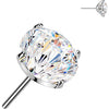 Titanium top zirconia prong setting Push-In