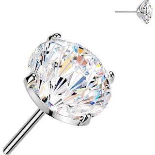 Titanium top zirconia prong setting Push-In