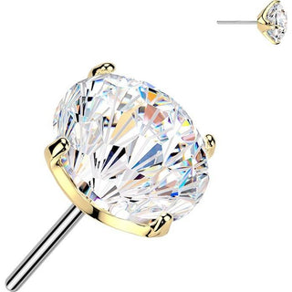 Titanium top zirconia prong setting Push-In