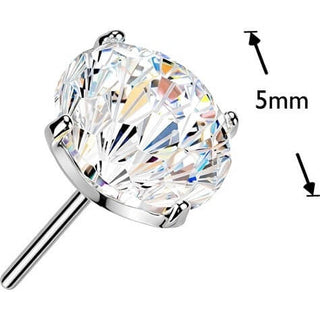 Titanium top zirconia prong setting Push-In