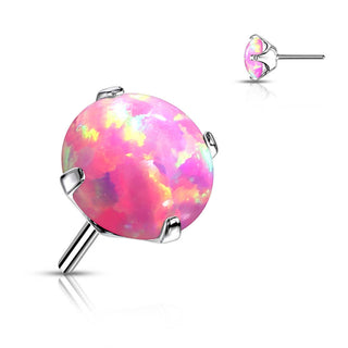 Titanium top round opal prong setting Push-In