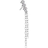 Titanium 3 zirconias double chain dangle Push-In