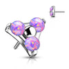 Titanium Top Top Triangle Opal Silver Push-In