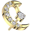 Titanium Top top moon zirconia Push-In