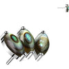Titanium Top top natural stone marquise cut Push-In