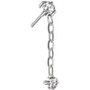 Titanium top chain dangle zirconia Push-In