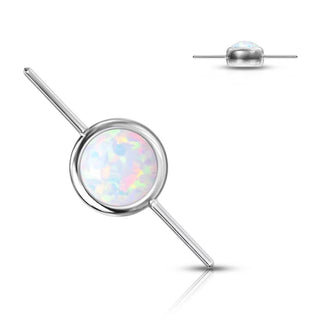 Titanium Connector Ball Opal Silver Push-In