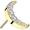 Titanium Top top crescent moon zirconia Push-In