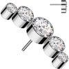 Titanium Top top 5 zirconias bezel setting Push-In