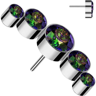 Titanium Top top 5 zirconias bezel setting Push-In