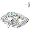 Titanium top cnc set cubic zirconia all seeing eye Push-In