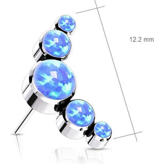 Titanium Top top 5 opals bezel setting Push-In