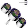 Titanium Top top 3 zirconias bezel setting Push-In