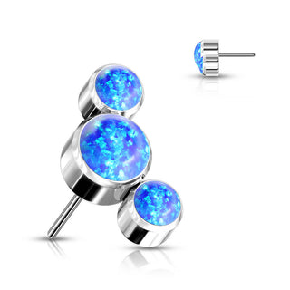Titanium Top top 3 opals bezel setting Push-In