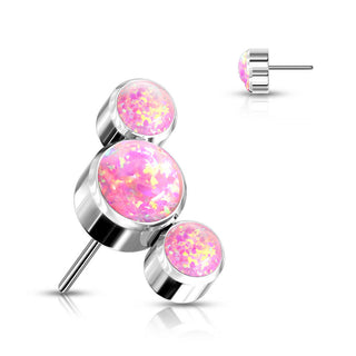 Titanium Top top 3 opals bezel setting Push-In