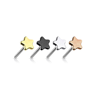 Titanium Top Top Flat Star Push-In