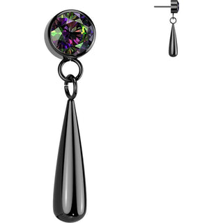 Titanium Top zirconia tear dangle Push-In