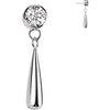 Titanium Top zirconia tear dangle Push-In