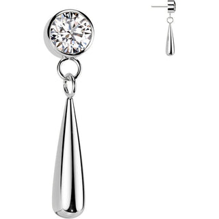 Titanium Top zirconia tear dangle Push-In