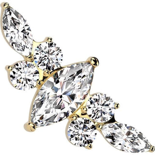 Titanium Top top zirconia marquise cut Push-In