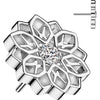 Titanium Top top lotus flower zirconia Push-In