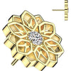 Titanium Top top lotus flower zirconia Push-In