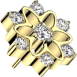 Titanium Top flower zirconia Push-In