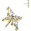 Titanium top flower zirconia Push-In