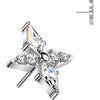 Titanium top flower zirconia Push-In