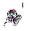 Titanium Top top 4 zirconias bezel setting Push-In