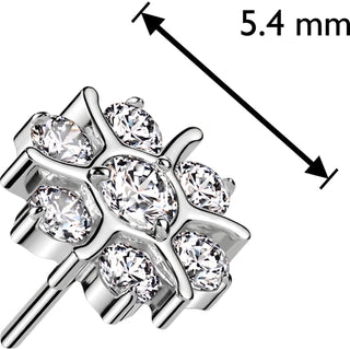 Titanium Top flower zirconia Push-In