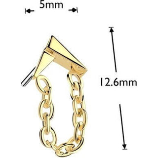 Titanium top V chain dangle Push-In