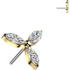 Titanium top flower zirconia Push-In