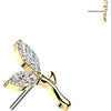 Titanium top flower zirconia Push-In