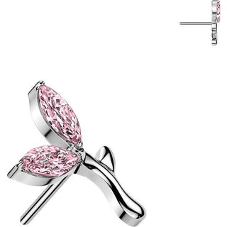 Titanium top flower zirconia Push-In