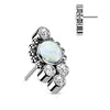 Titanium Top top 5 zirconias beaded balls Push-In
