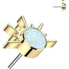 Titanium top sunrise zirconia opal Push-In